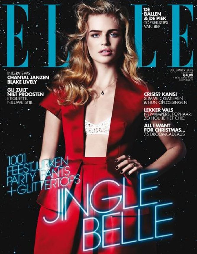 ELLE NETHERLANDS magazine side cover  December 2012