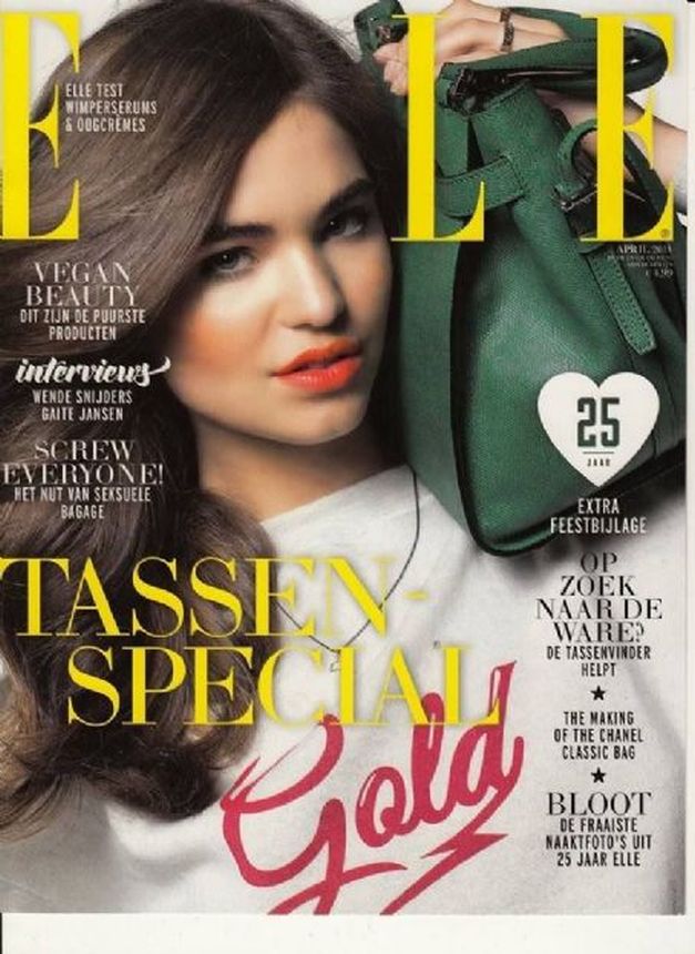 ELLE NETHERLANDS magazine side cover  April 2014