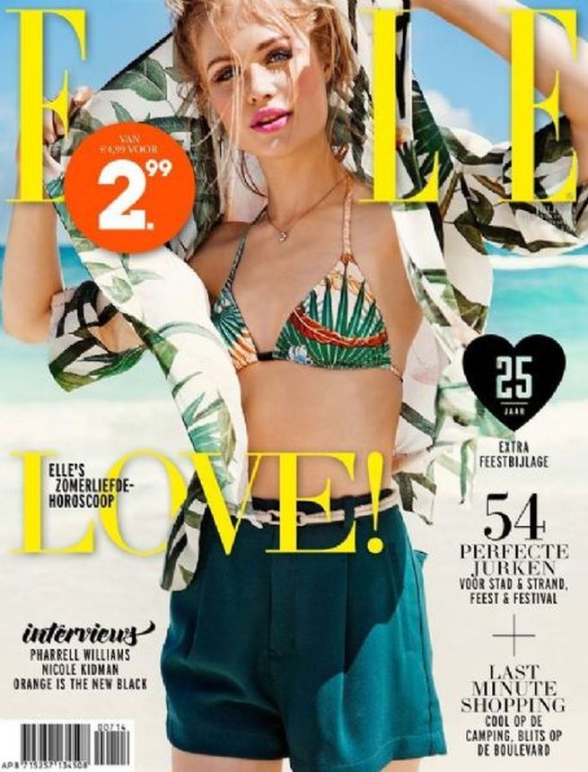 ELLE NETHERLANDS magazine side cover  July 2014