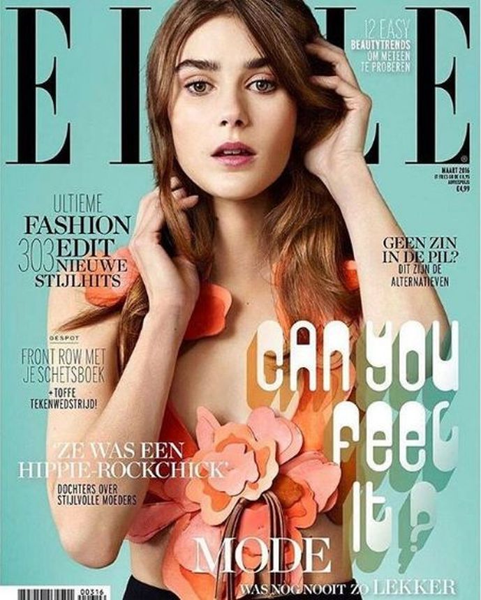 ELLE NETHERLANDS magazine side cover  March 2016