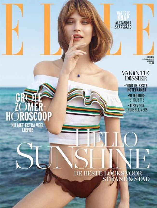 ELLE NETHERLANDS magazine side cover  July 2016