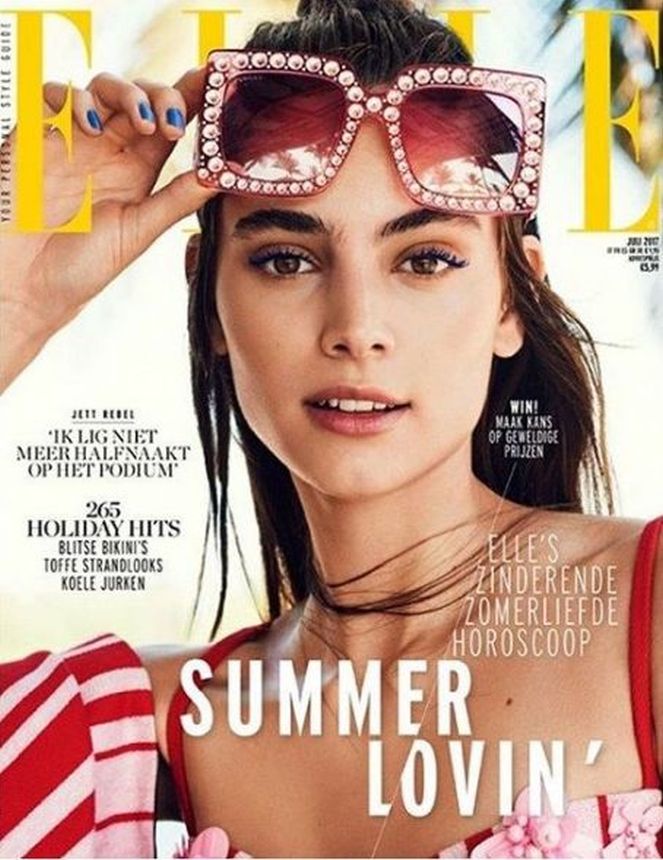 ELLE NETHERLANDS magazine side cover  July 2017