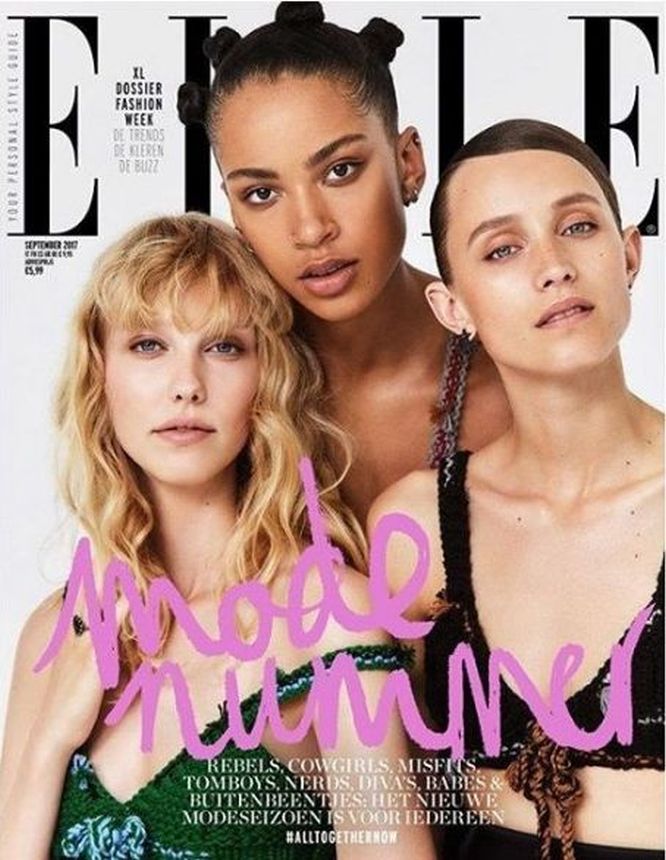 ELLE NETHERLANDS magazine side cover  September 2017