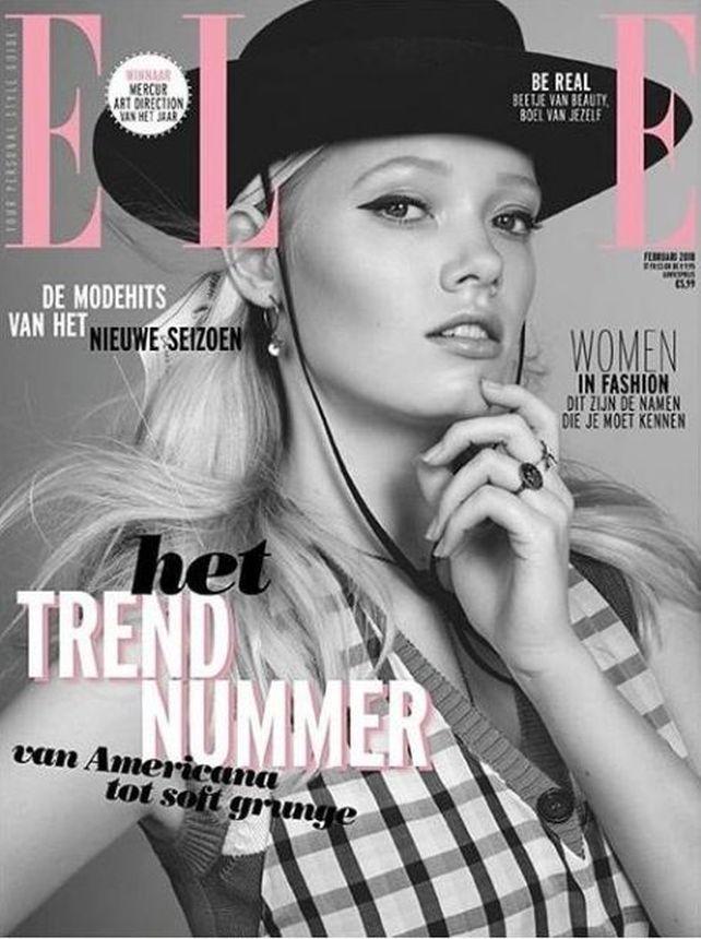 ELLE NETHERLANDS magazine side cover  February 2018