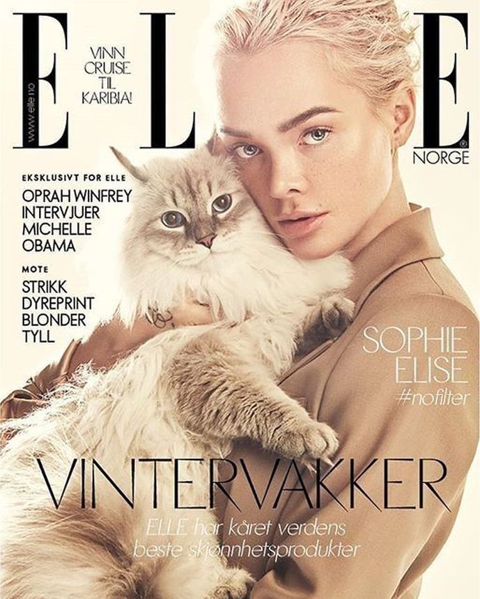 ELLE NORWAY magazine side cover  January 2019