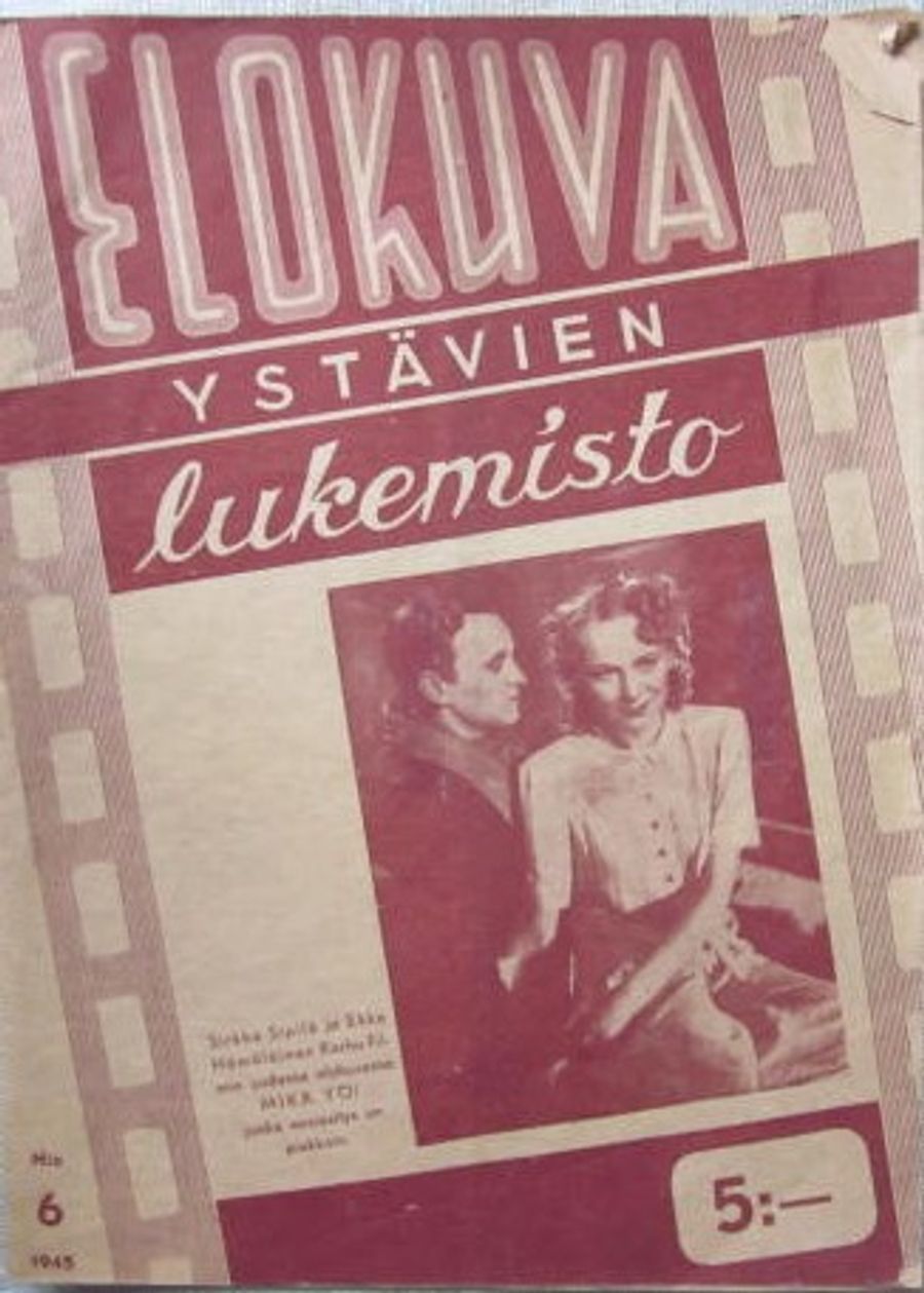 ELOKUVA YSTAVIEN LUKEMISTO magazine side cover Issue 6   1945