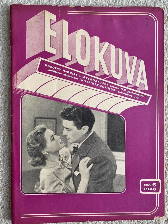 ELOKUVA YSTAVIEN LUKEMISTO magazine side cover Issue 6   1948