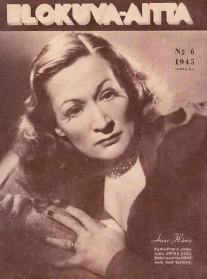 ELOKUVA-AITTA magazine side cover Issue 6  1945