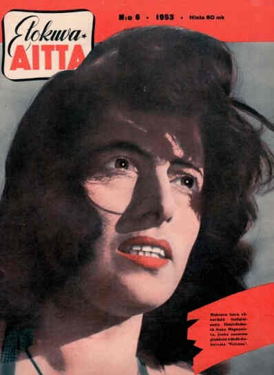 ELOKUVA-AITTA magazine side cover Issue 6  1953
