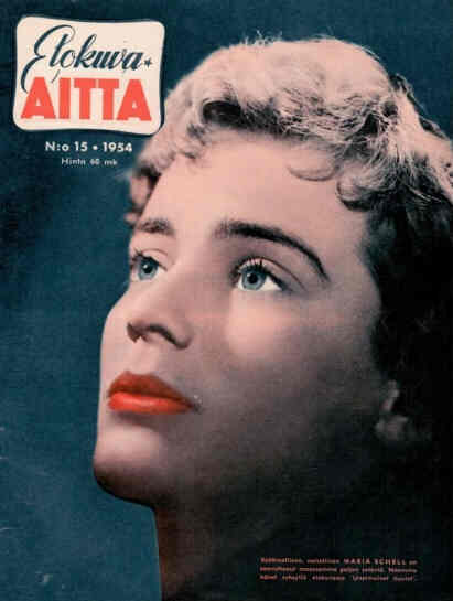 ELOKUVA-AITTA magazine side cover Issue 15  1954