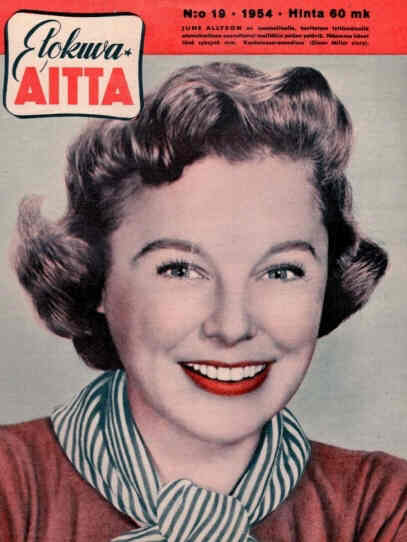 ELOKUVA-AITTA magazine side cover Issue 19  1954