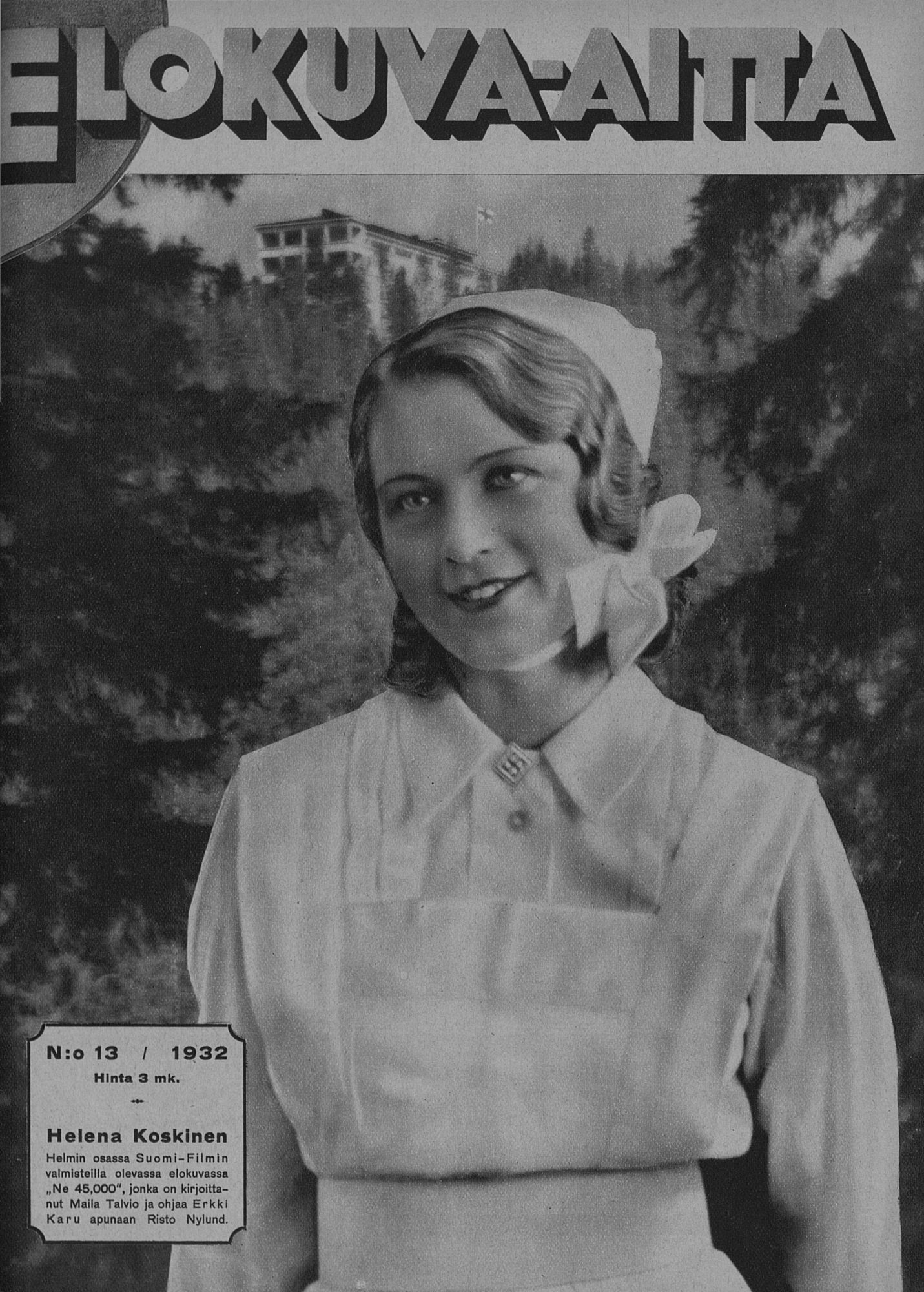 ELOKUVA-AITTA magazine side cover Issue 13 1 October 1932