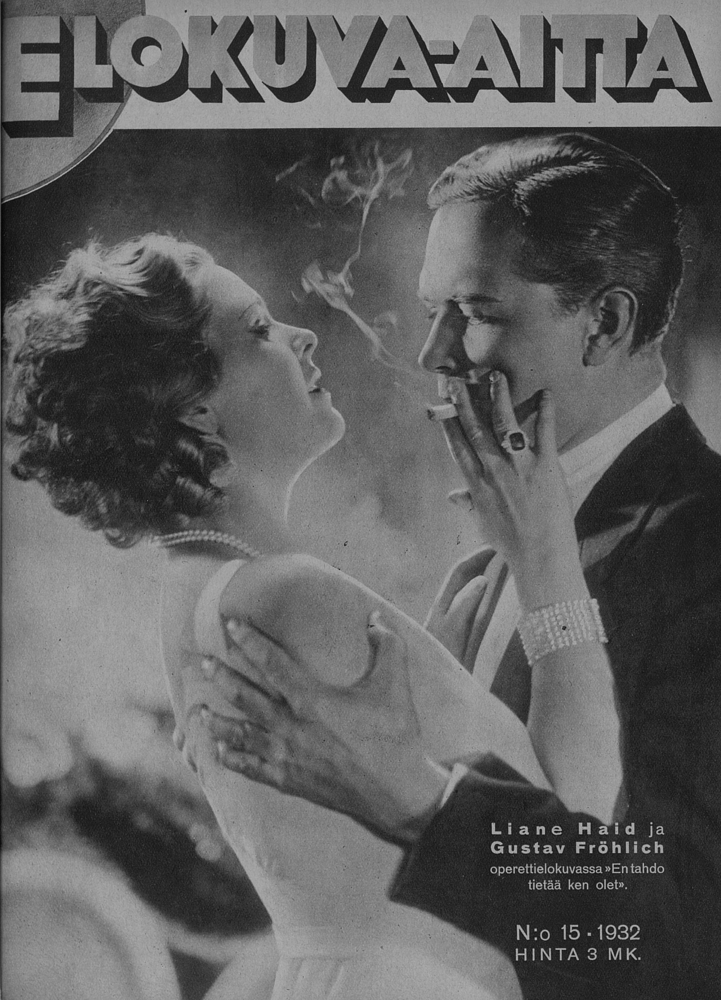 ELOKUVA-AITTA magazine side cover Issue 15 1 November 1932
