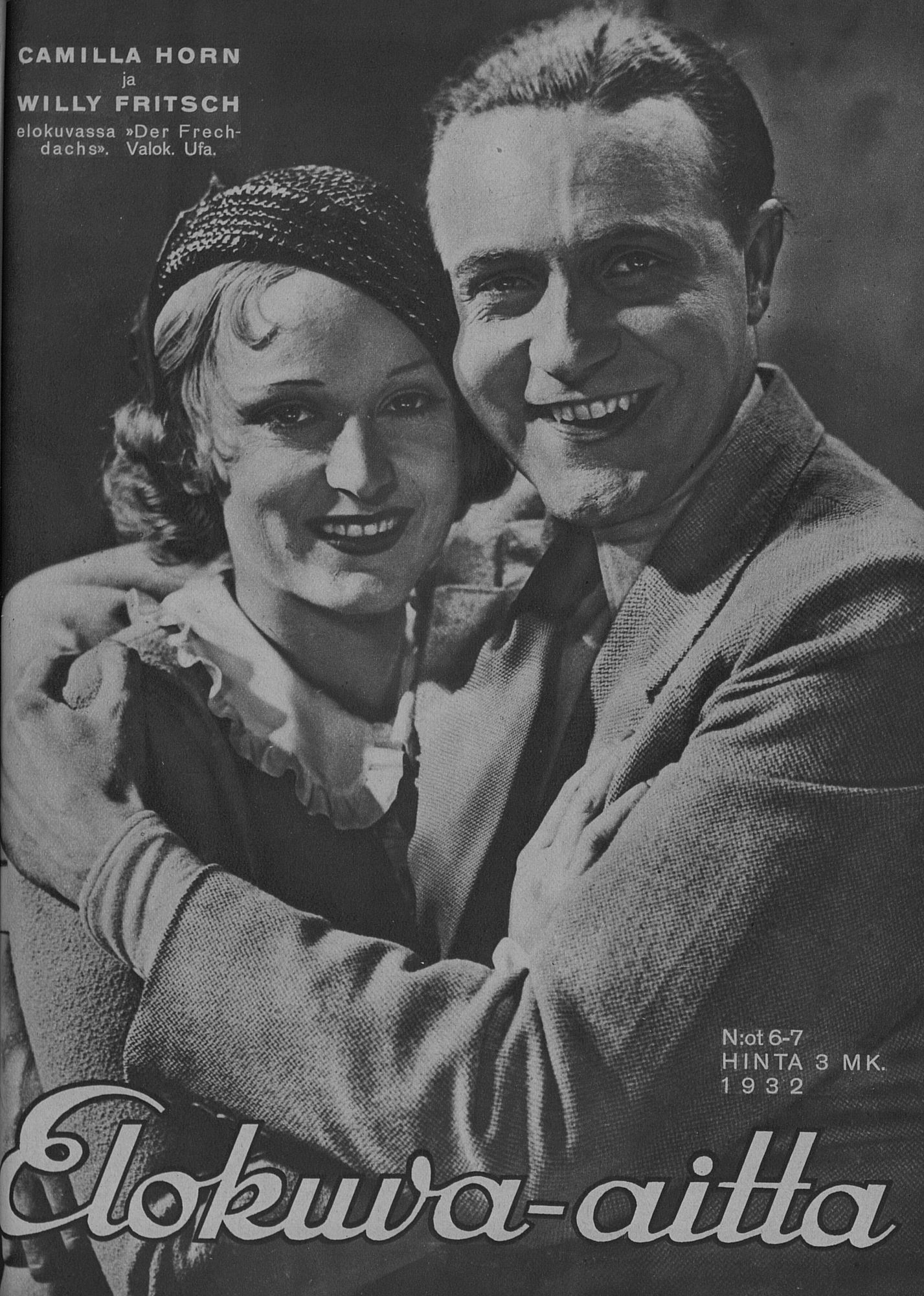 ELOKUVA-AITTA magazine side cover Issue 6-7   1932