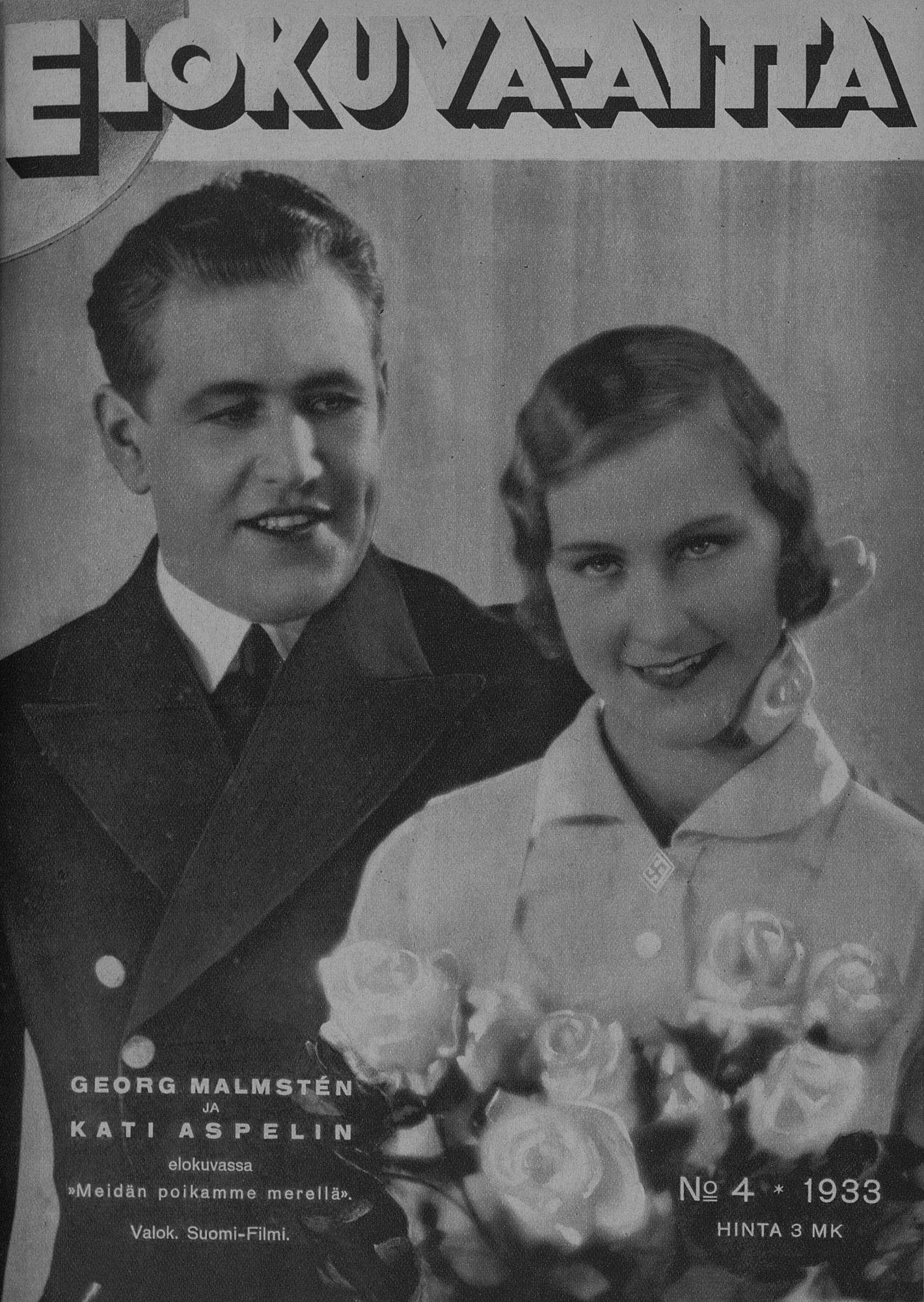 ELOKUVA-AITTA magazine side cover Issue 4 15 February 1933