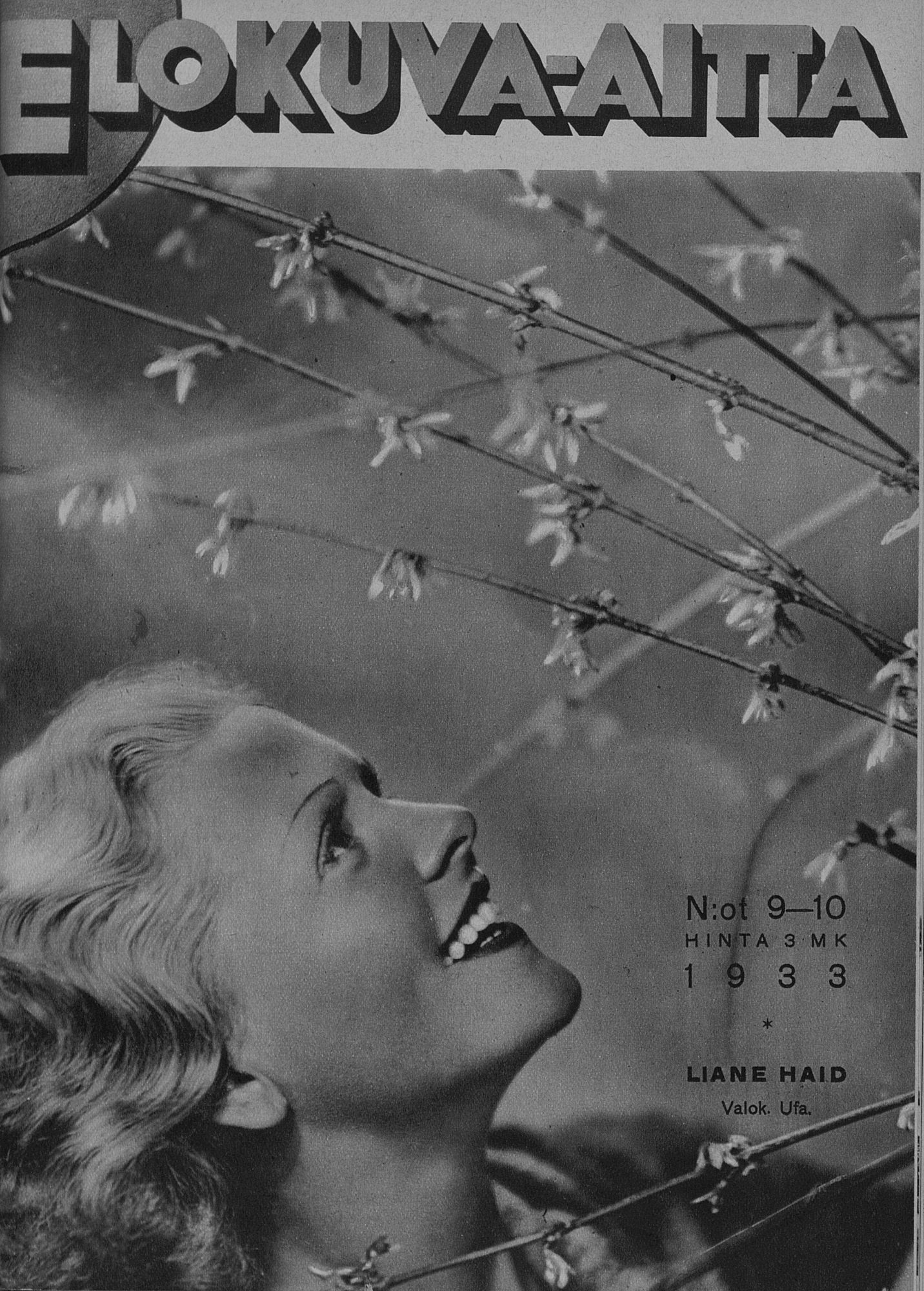 ELOKUVA-AITTA magazine side cover Issue 9-10 1 May 1933