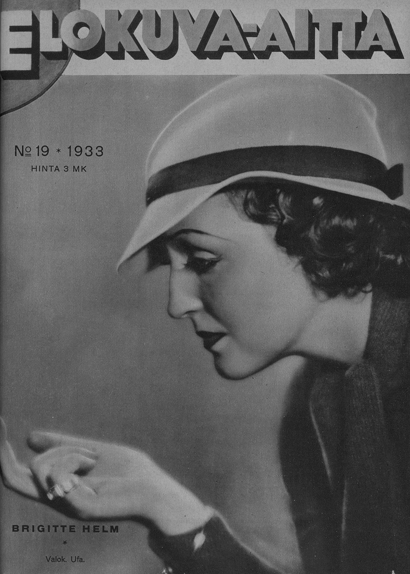 ELOKUVA-AITTA magazine side cover Issue 19 1 October 1933