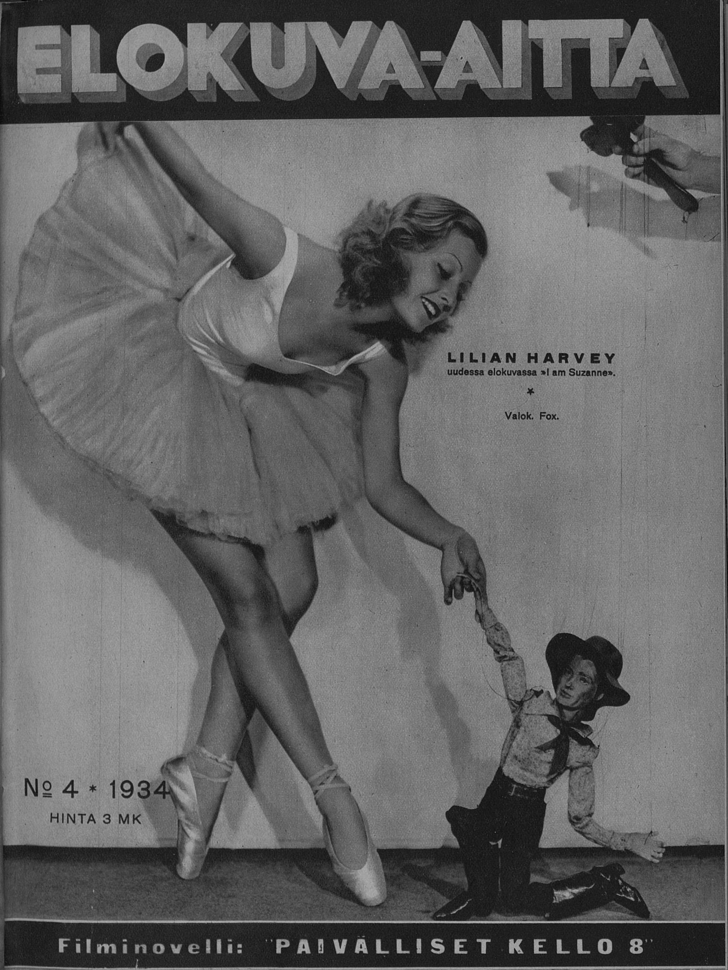 ELOKUVA-AITTA magazine side cover Issue 4 15 February 1934