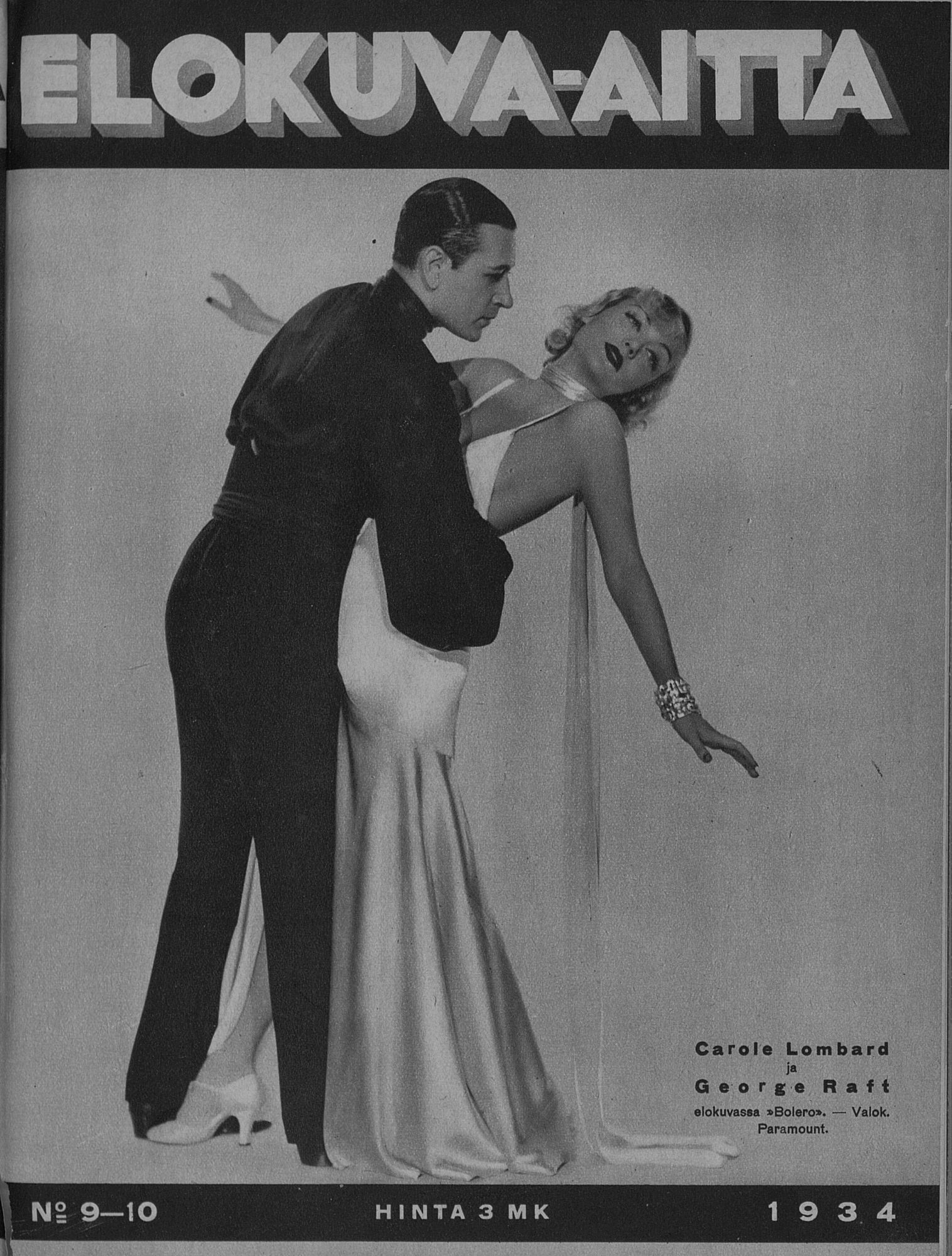 ELOKUVA-AITTA magazine side cover Issue 9-10 1 May 1934