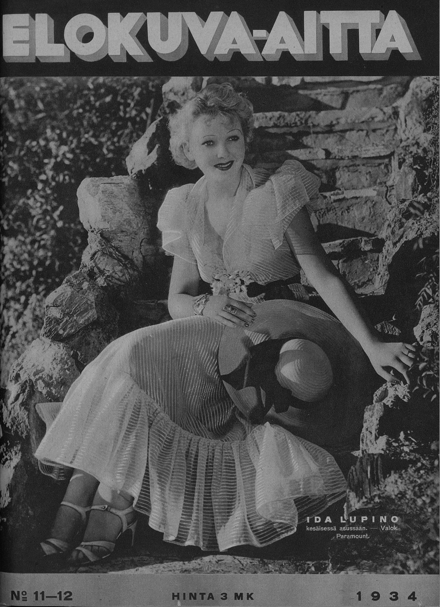 ELOKUVA-AITTA magazine side cover Issue 11-12 1 June 1934