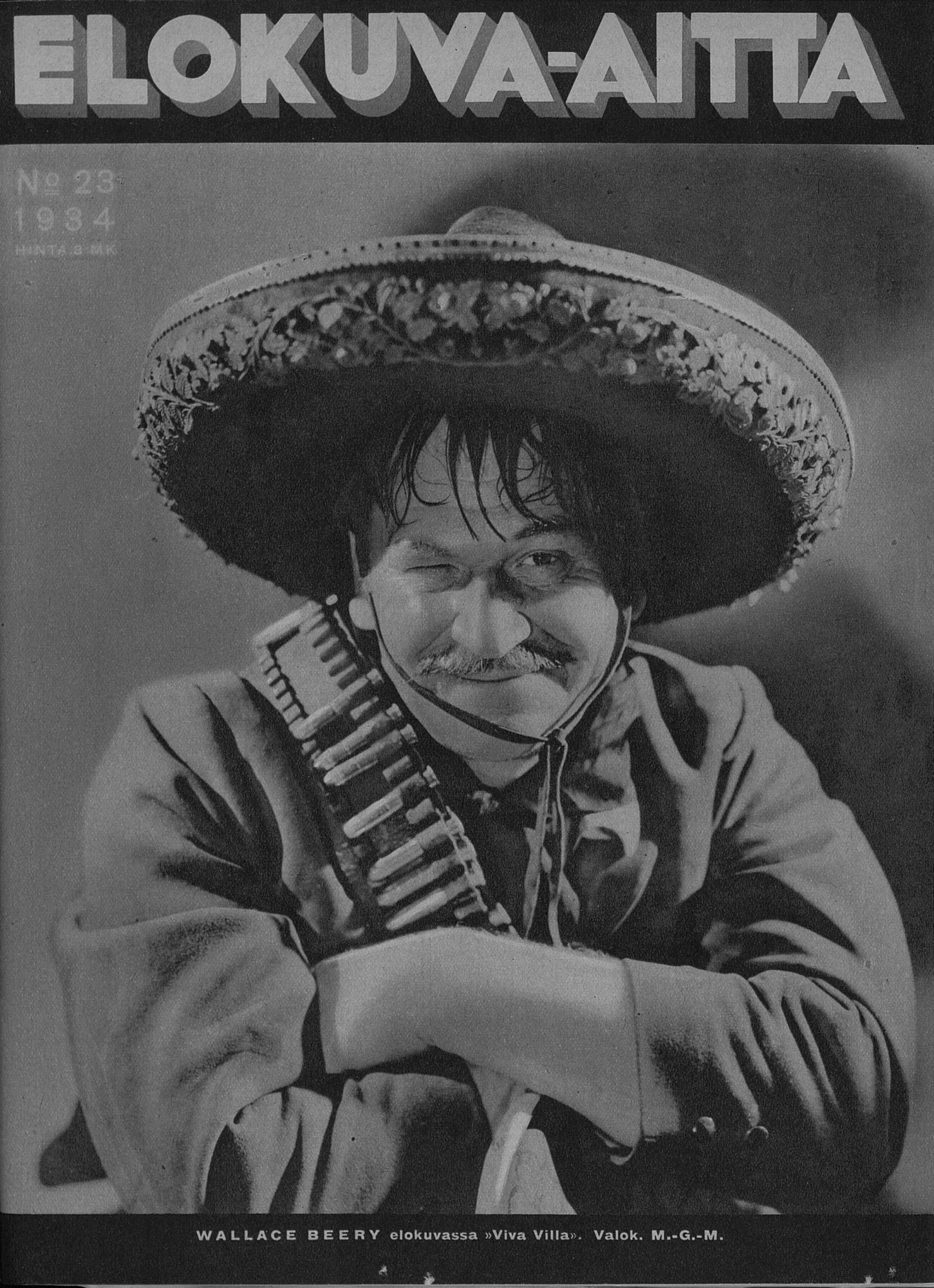 ELOKUVA-AITTA magazine side cover Issue 23 1 December 1934
