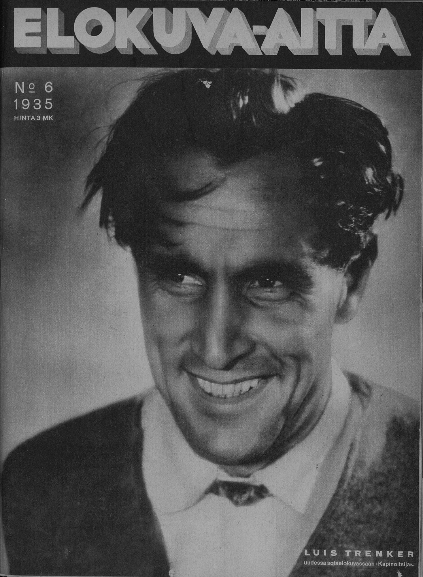 ELOKUVA-AITTA magazine side cover Issue 6 15 March 1935