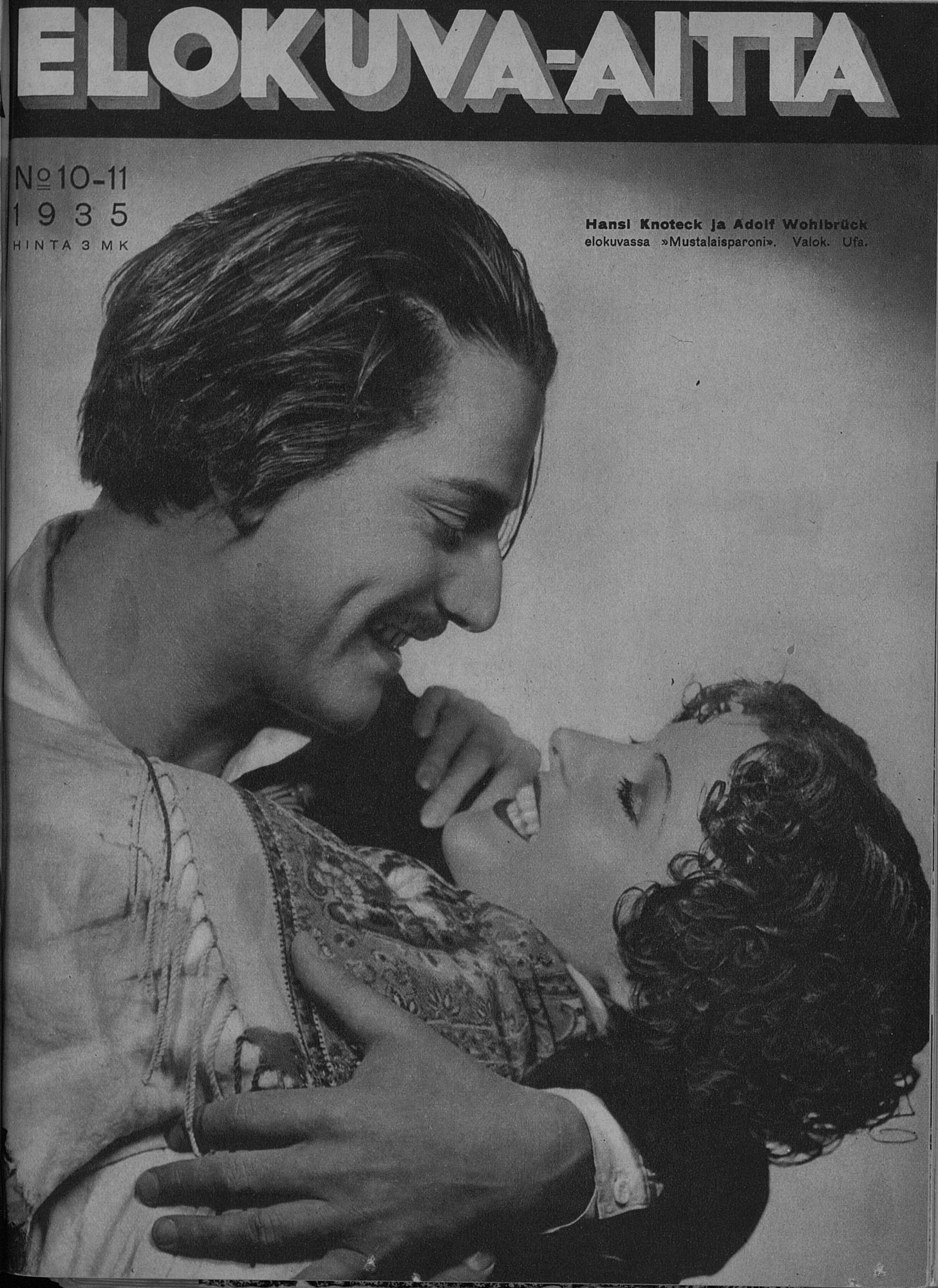 ELOKUVA-AITTA magazine side cover Issue 10-11 1 June 1935