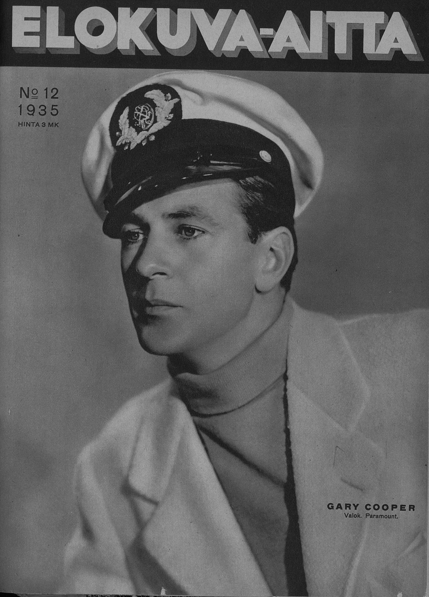 ELOKUVA-AITTA magazine side cover Issue 12 15 June 1935