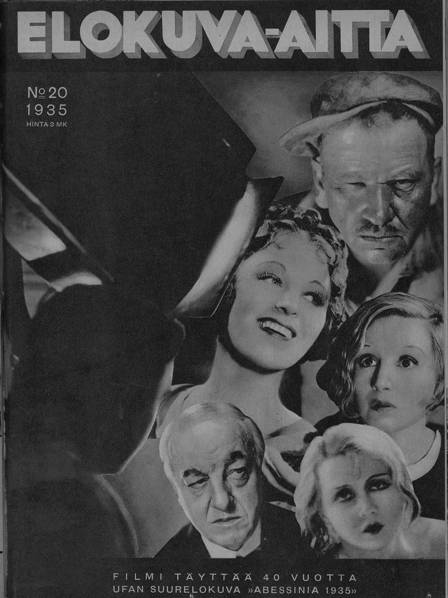 ELOKUVA-AITTA magazine side cover Issue 20 15 October 1935