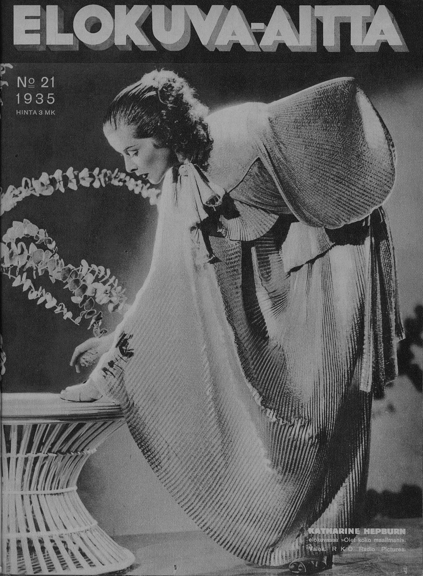 ELOKUVA-AITTA magazine side cover Issue 21 1 November 1935