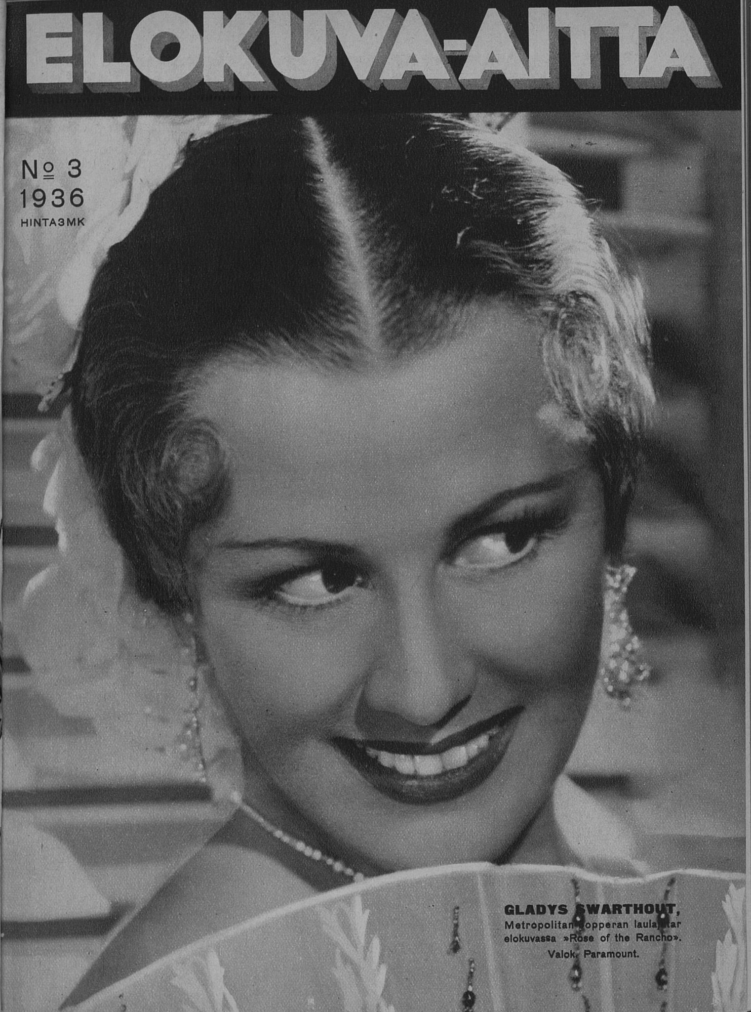 ELOKUVA-AITTA magazine side cover Issue 3 1 February 1936