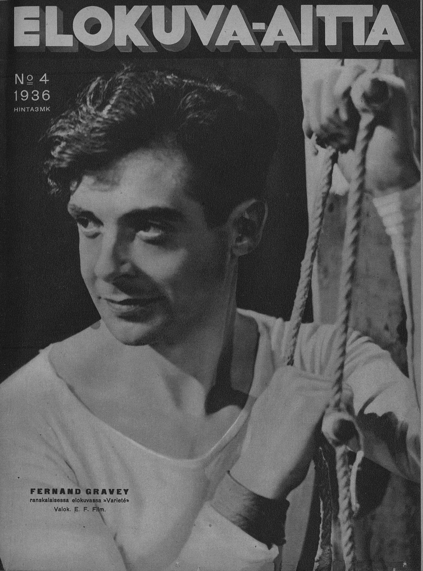ELOKUVA-AITTA magazine side cover Issue 4 15 February 1936