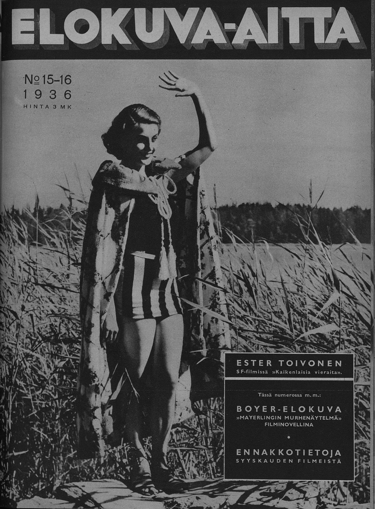 ELOKUVA-AITTA magazine side cover Issue 15-16 15 August 1936