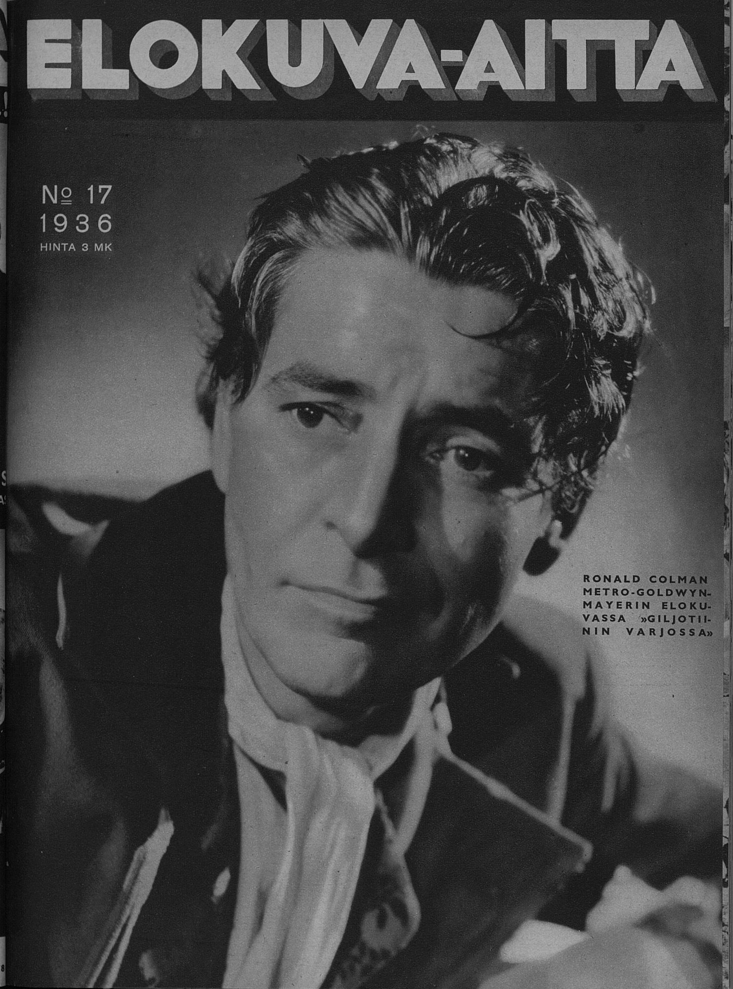 ELOKUVA-AITTA magazine side cover Issue 17 1 September 1936