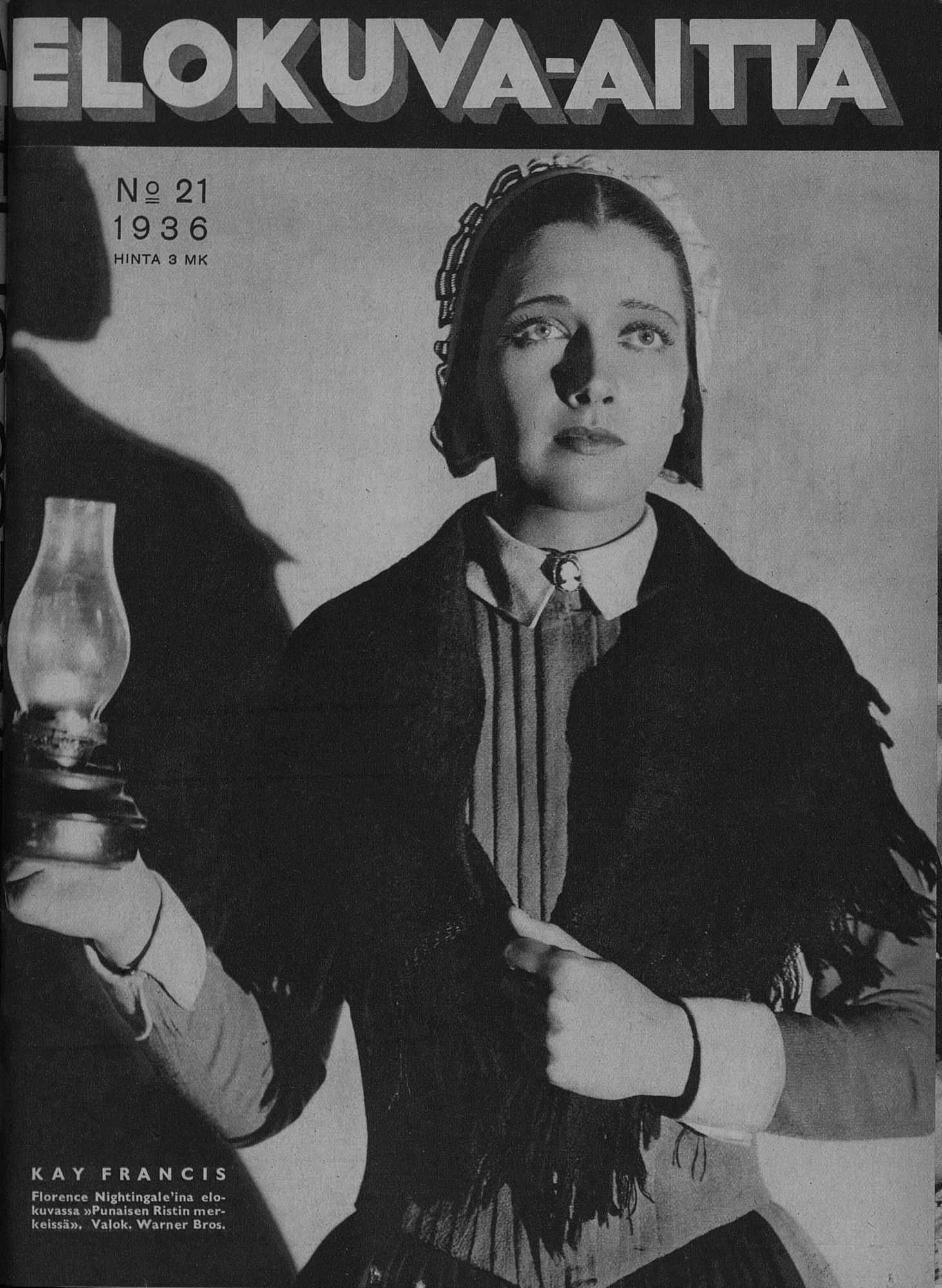 ELOKUVA-AITTA magazine side cover Issue 21 1 November 1936
