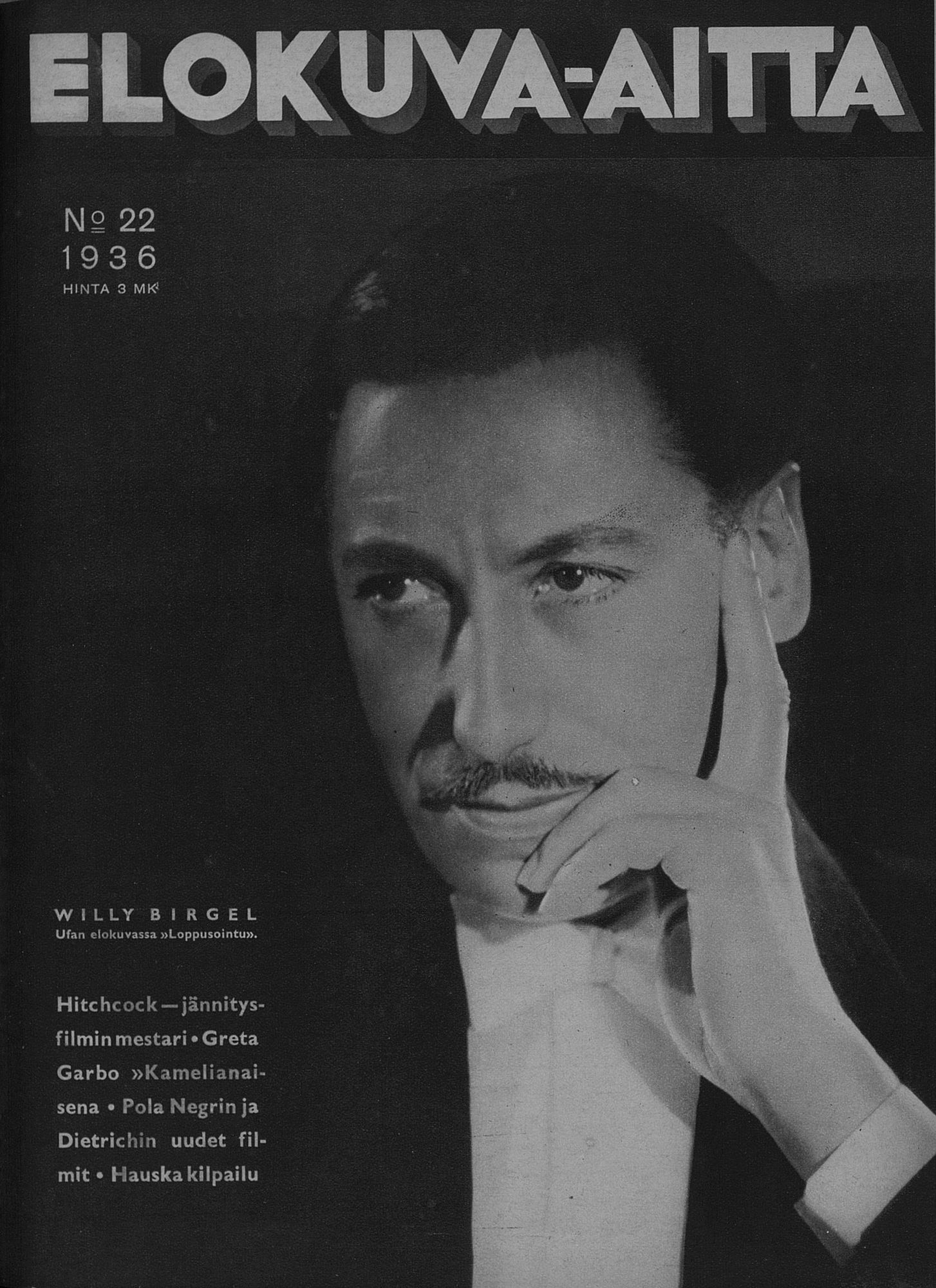 ELOKUVA-AITTA magazine side cover Issue 22 15 November 1936