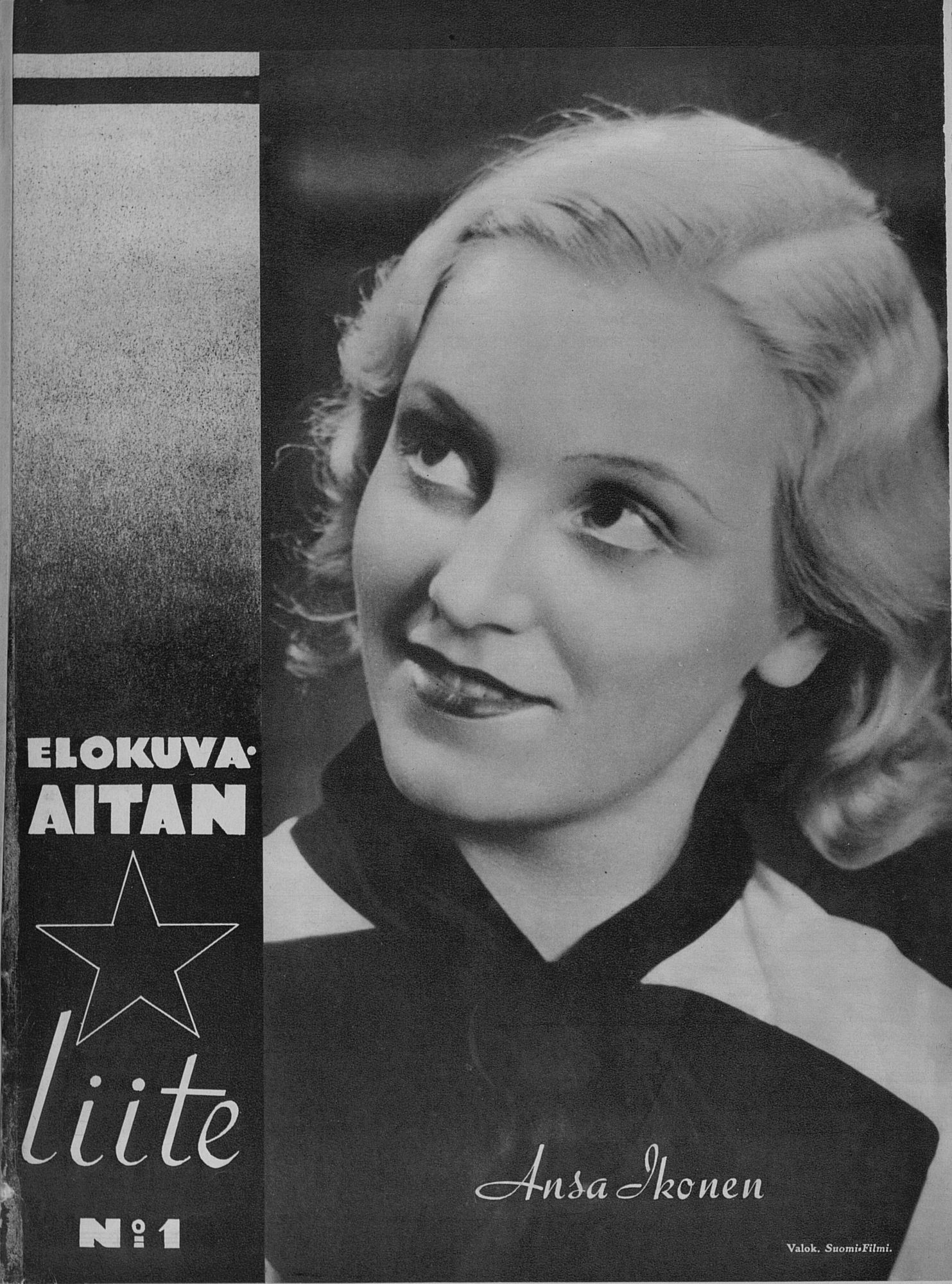 ELOKUVA-AITTA magazine side cover Issue 1  Special   1936