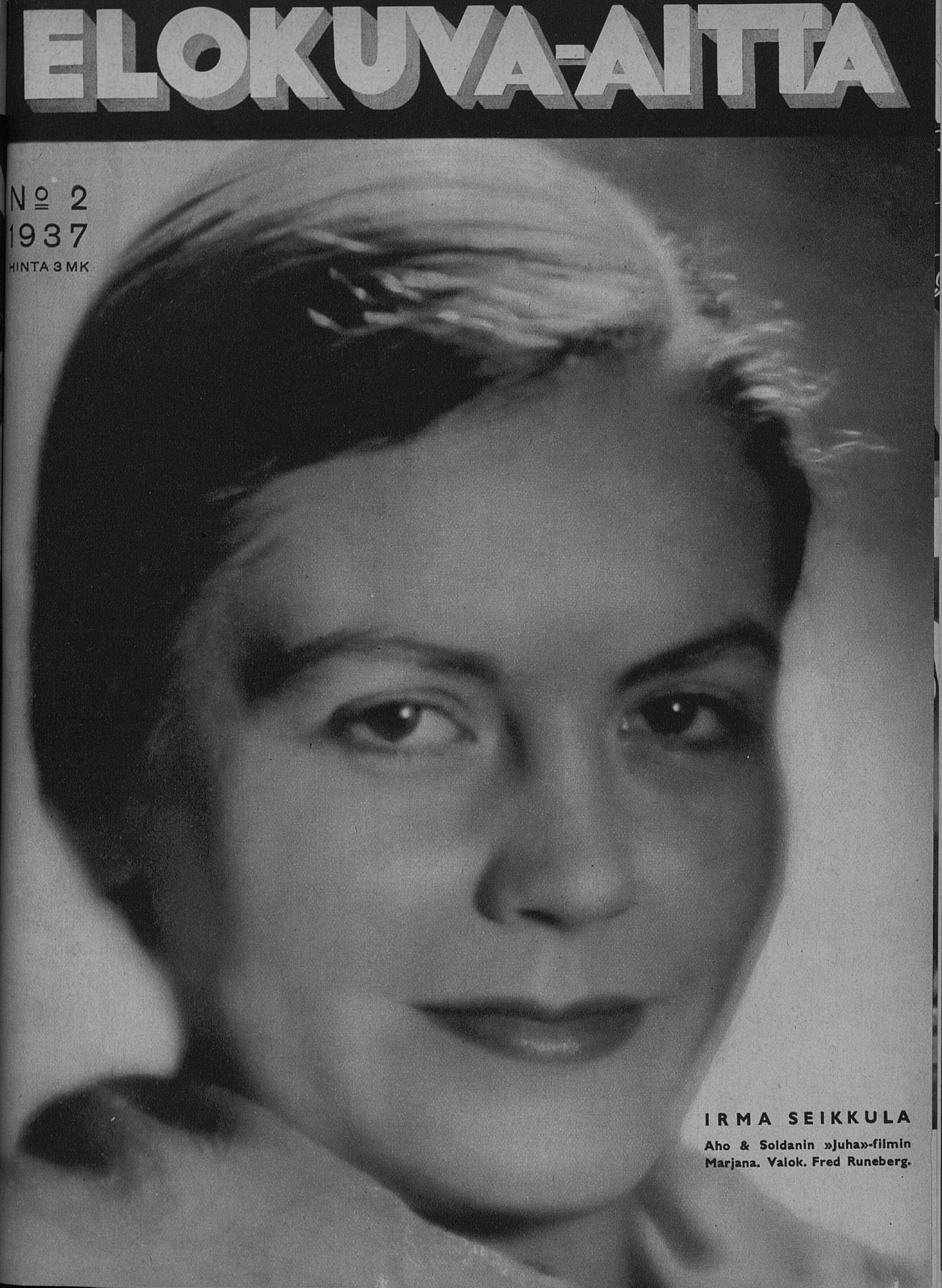 ELOKUVA-AITTA magazine side cover Issue 2 15 January 1937