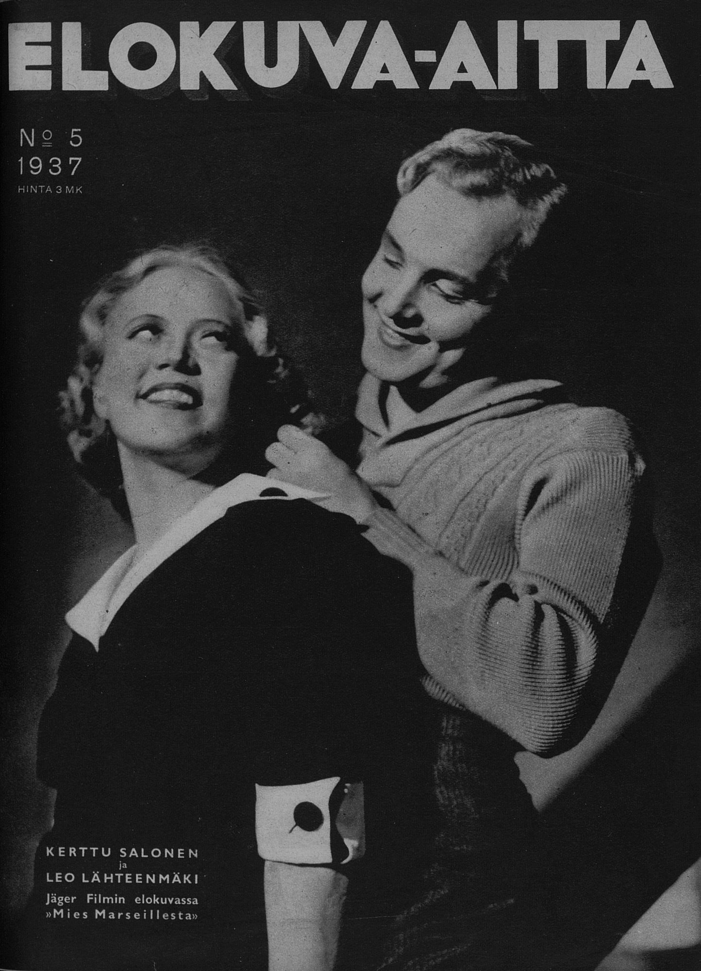ELOKUVA-AITTA magazine side cover Issue 5 1 March 1937