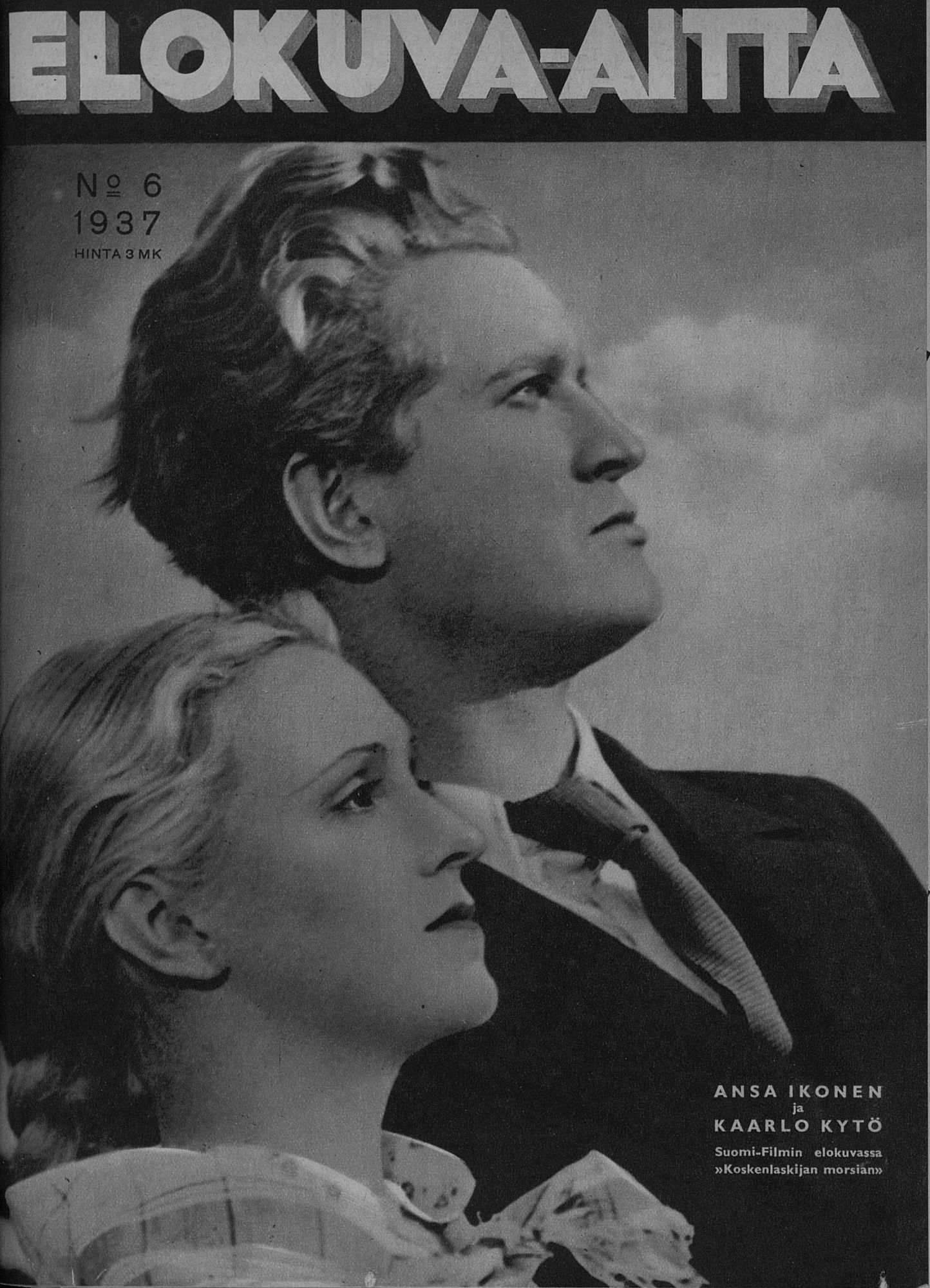 ELOKUVA-AITTA magazine side cover Issue 6 15 March 1937