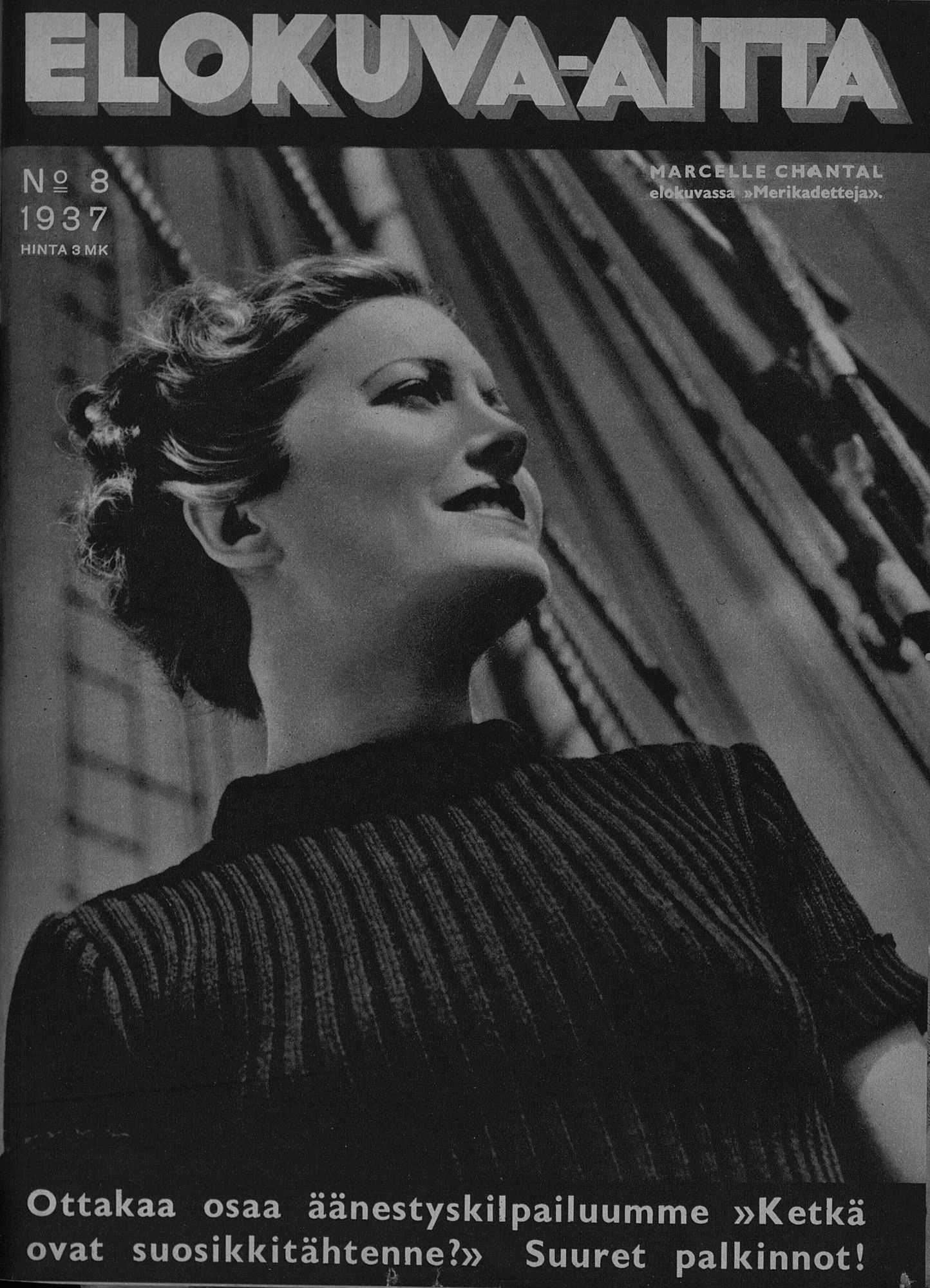 ELOKUVA-AITTA magazine side cover Issue 8 15 April 1937