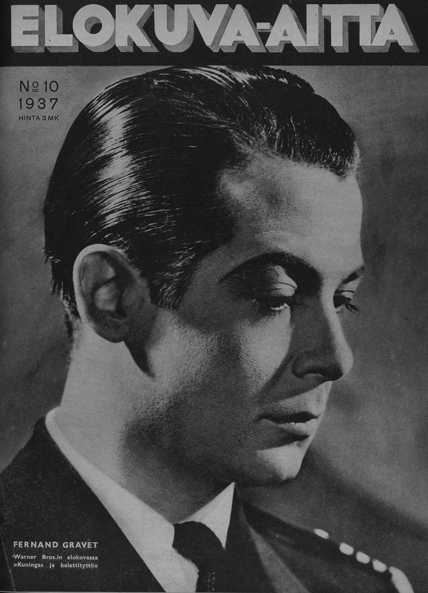 ELOKUVA-AITTA magazine side cover Issue 10 15 May 1937