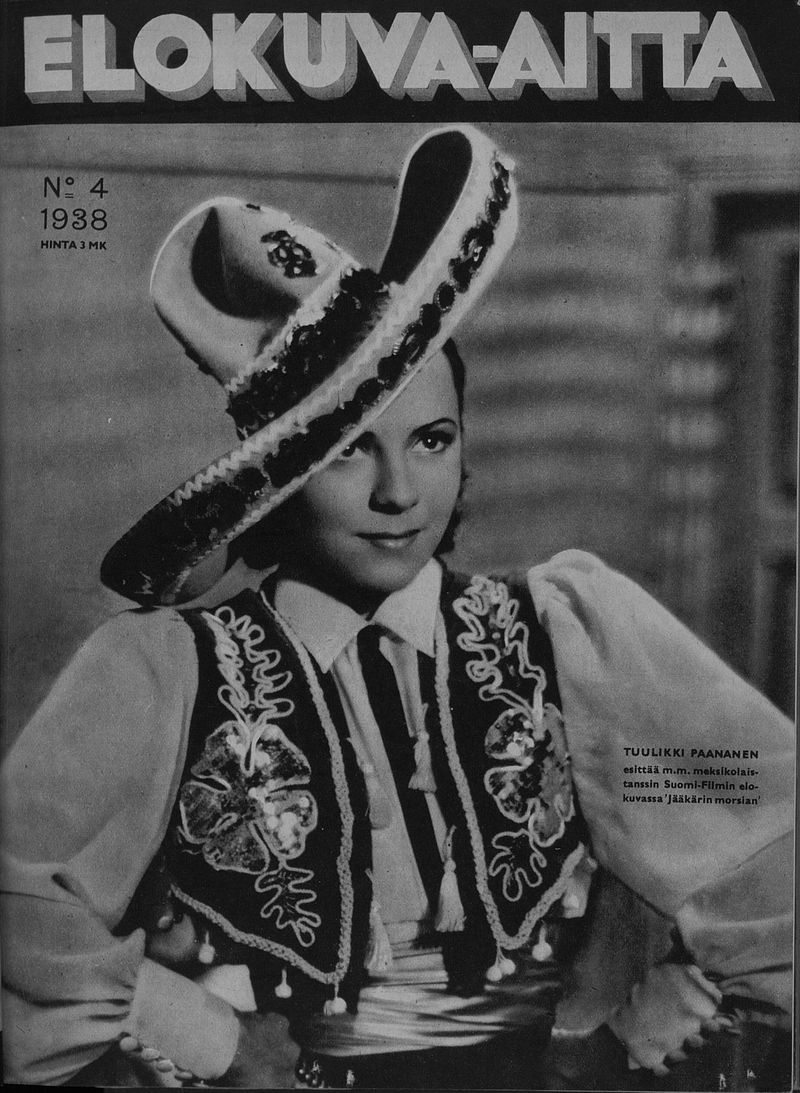 ELOKUVA-AITTA magazine side cover Issue 4 15 February 1938