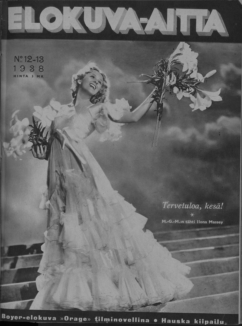 ELOKUVA-AITTA magazine side cover Issue 12-13 15 June 1938