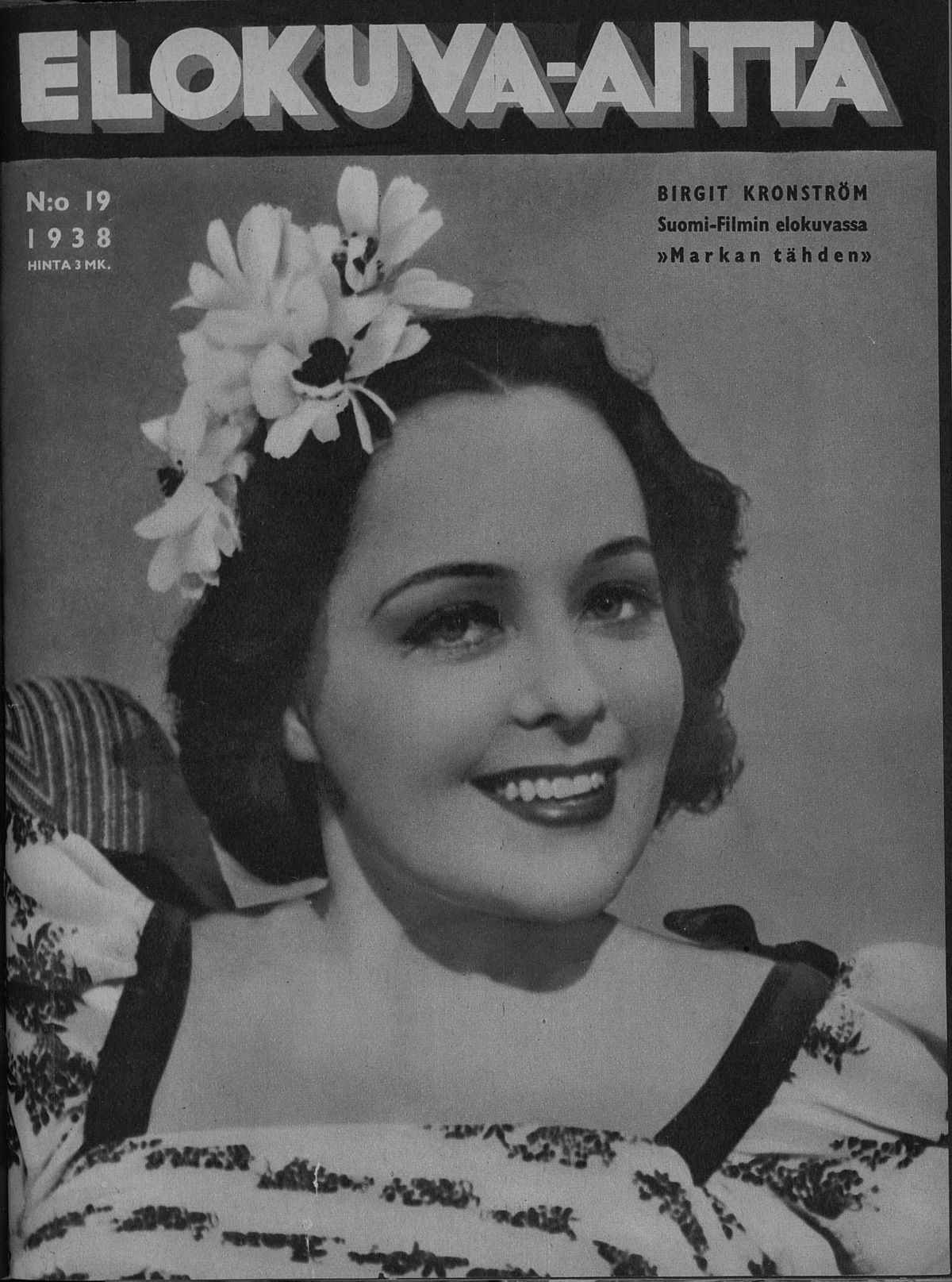 ELOKUVA-AITTA magazine side cover Issue 19 1 October 1938