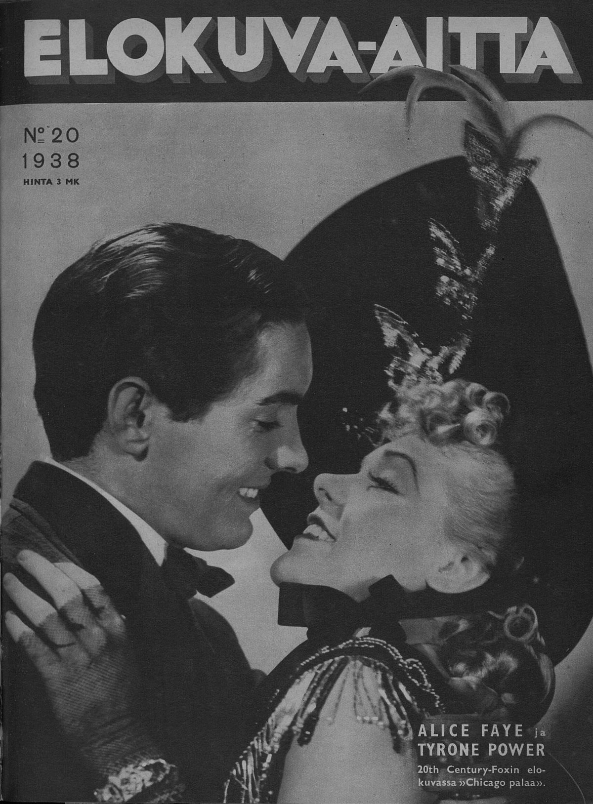 ELOKUVA-AITTA magazine side cover Issue 20 15 October 1938