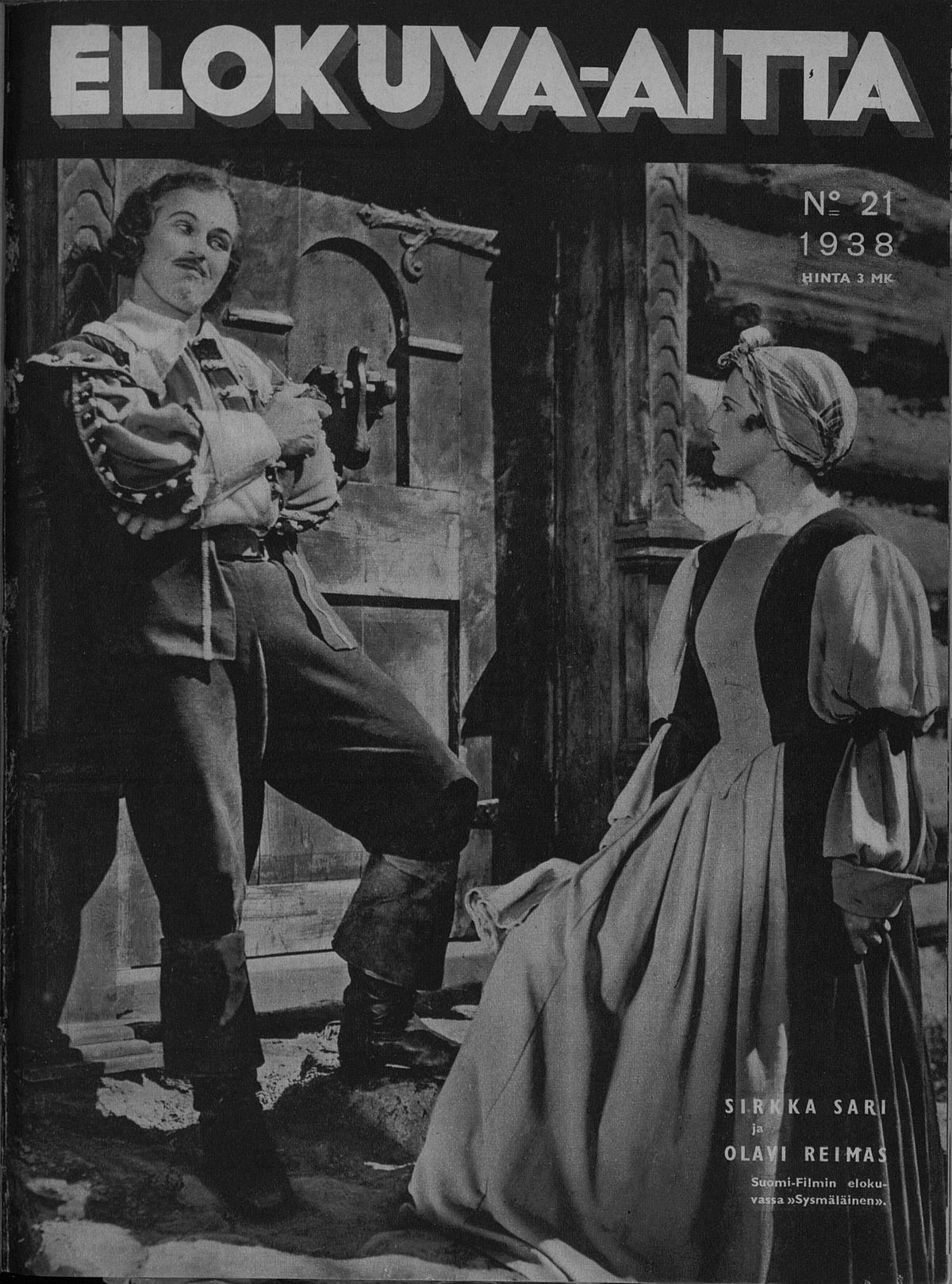ELOKUVA-AITTA magazine side cover Issue 21 1 November 1938