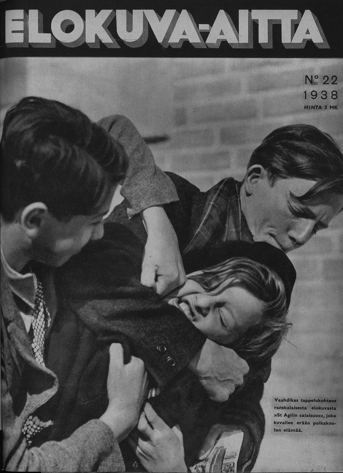 ELOKUVA-AITTA magazine side cover Issue 22 15 November 1938