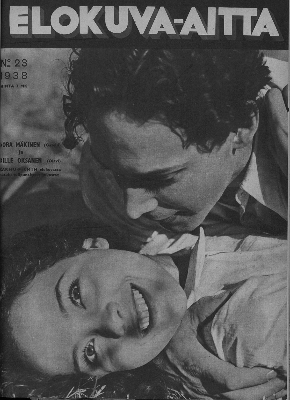 ELOKUVA-AITTA magazine side cover Issue 23 1 December 1938
