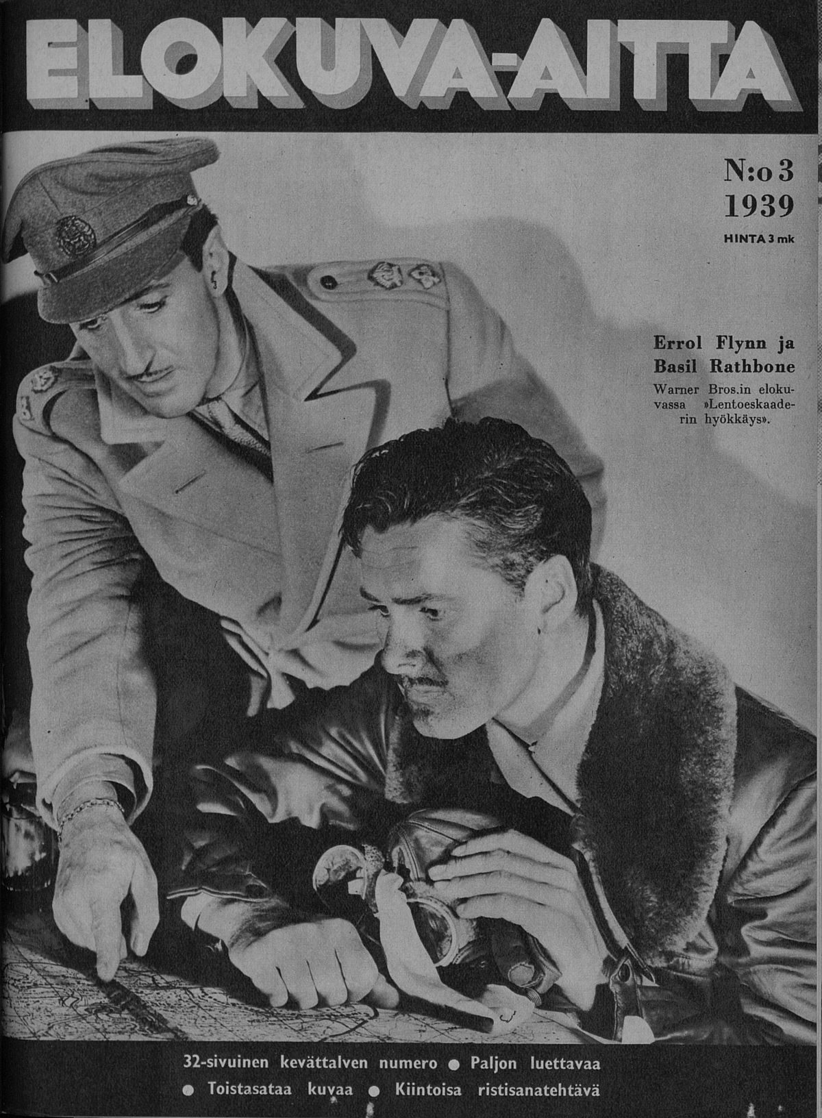 ELOKUVA-AITTA magazine side cover Issue 3 8 February 1939
